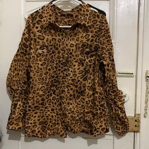 Cheetah print blouse